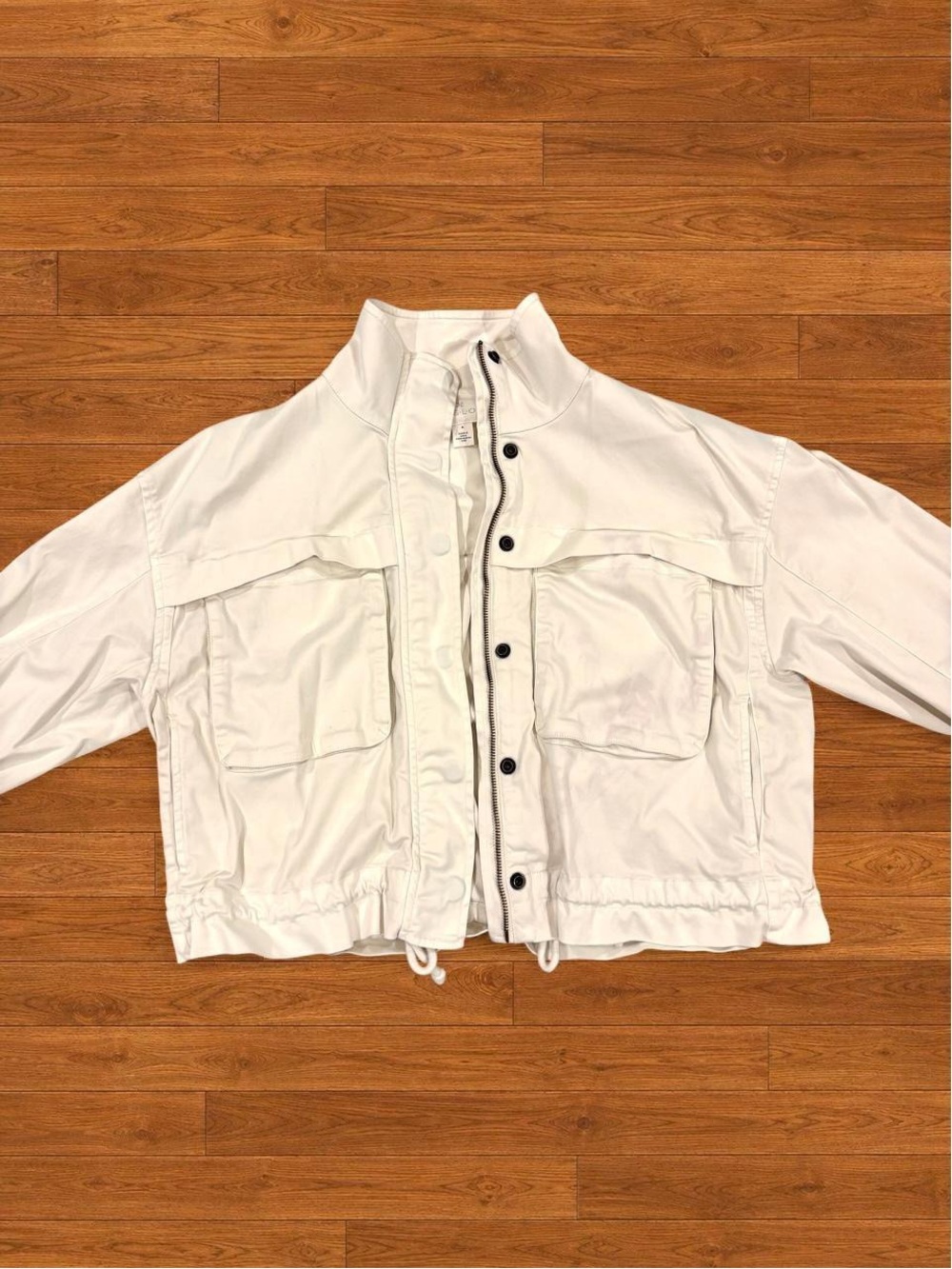 Lightweight White Utility Jacket